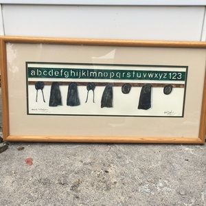 Jan Danov original framed  “Amish Schoolroom” Art